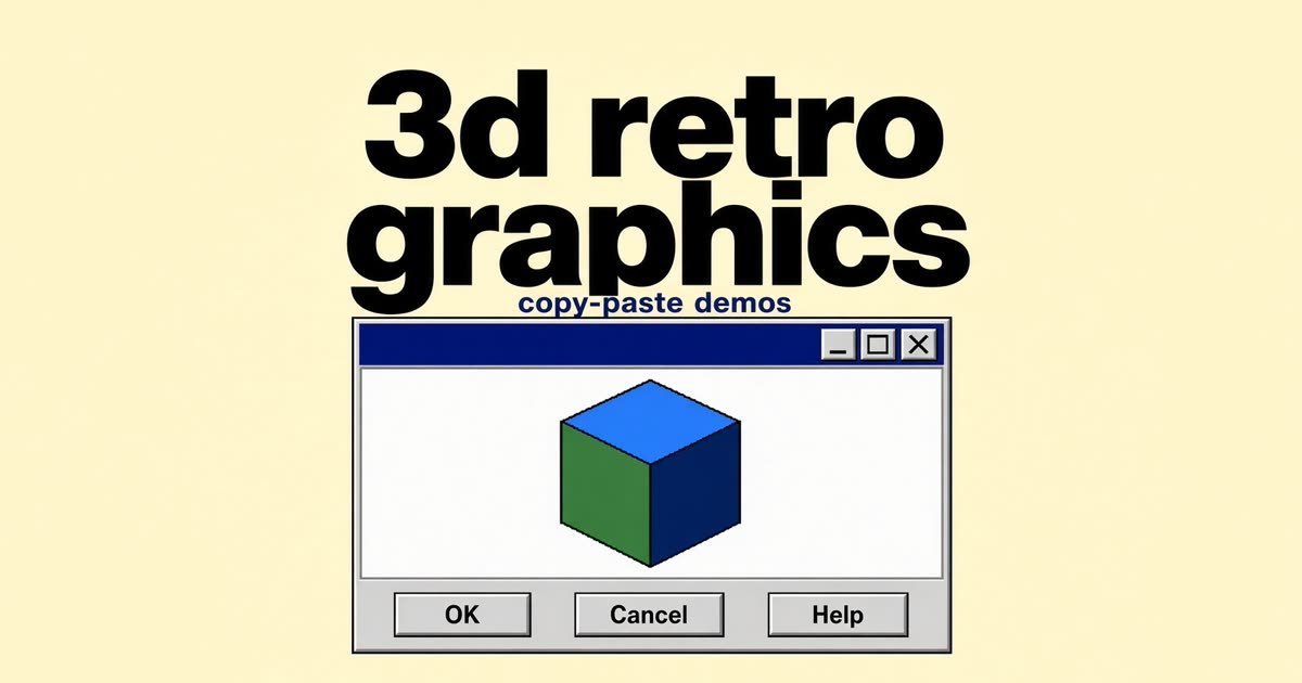 A CC0 museum of retro 3D tricks you can paste into a page