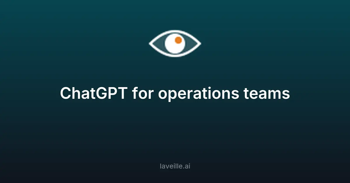 ChatGPT pour optimiser les workflows opérationnels