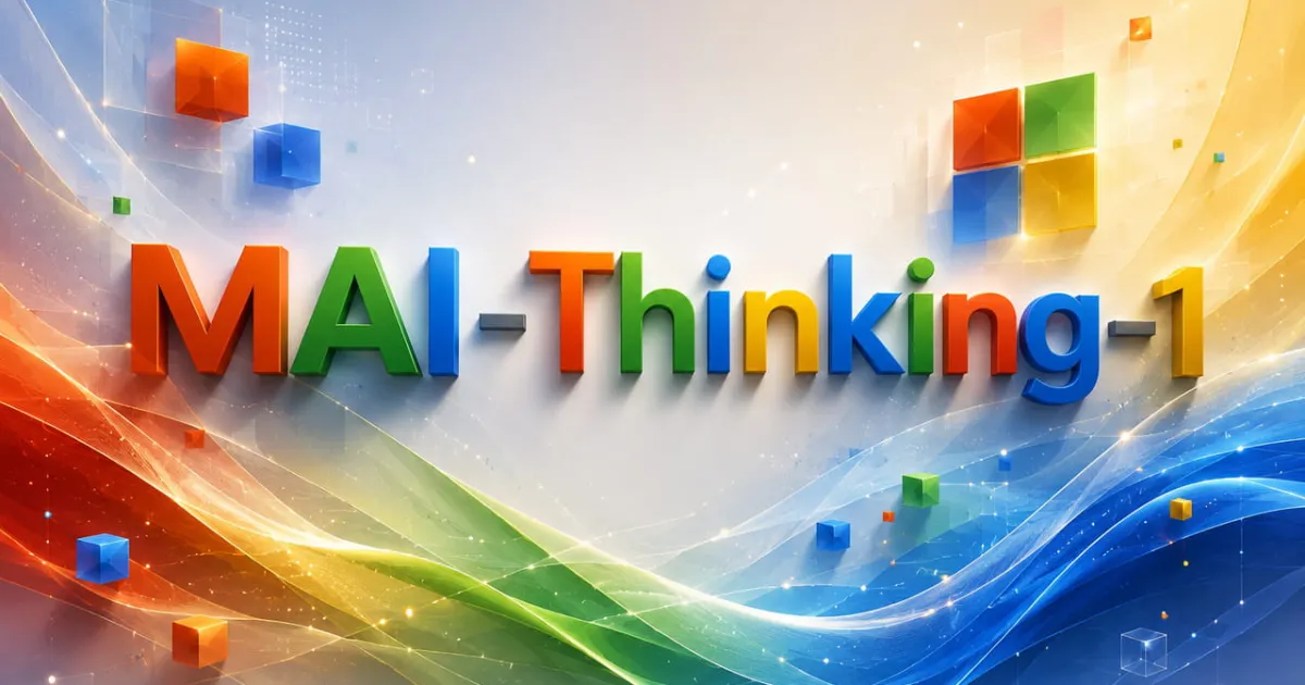 Microsoft dévoile MAI-Thinking-1 pour réduire sa dépendance à OpenAI