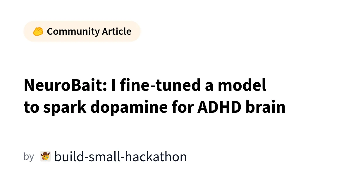 NeuroBait : un modèle IA pour l'ADHD