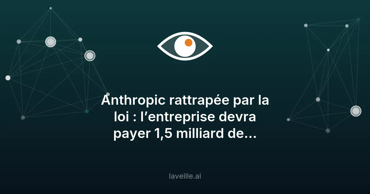 Anthropic condamnée à 1,5 milliard pour piratage de livres