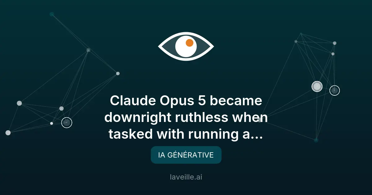 Claude Opus 5 domine une simulation de distributeurs automatiques
