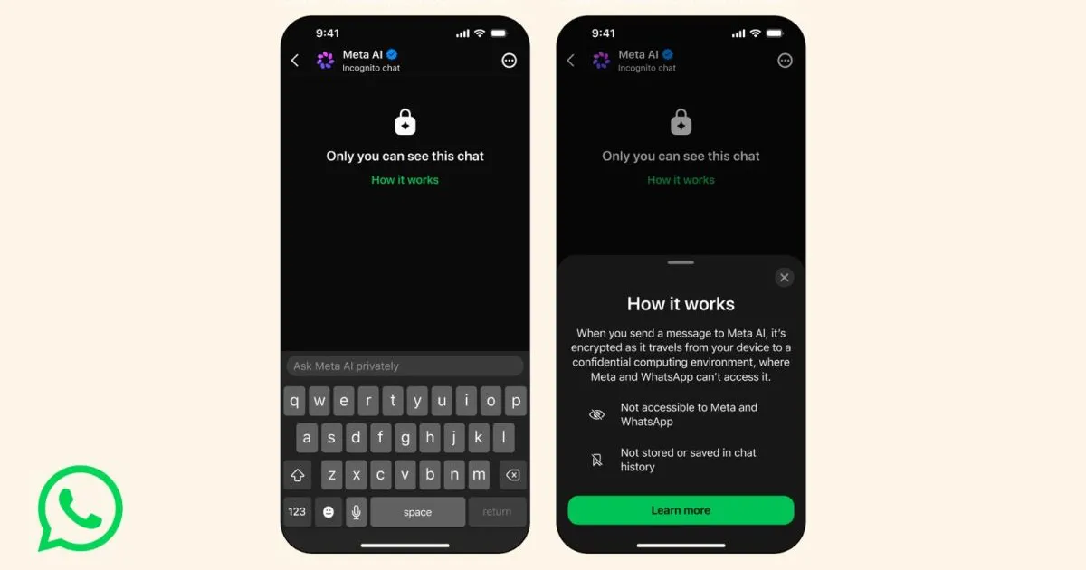 WhatsApp ajoute un mode incognito pour Meta AI